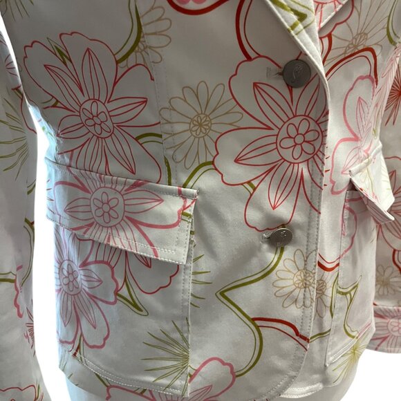 Tori Richard Honolulu Floral Blazer Jacket Size 4 - Picture 2 of 4